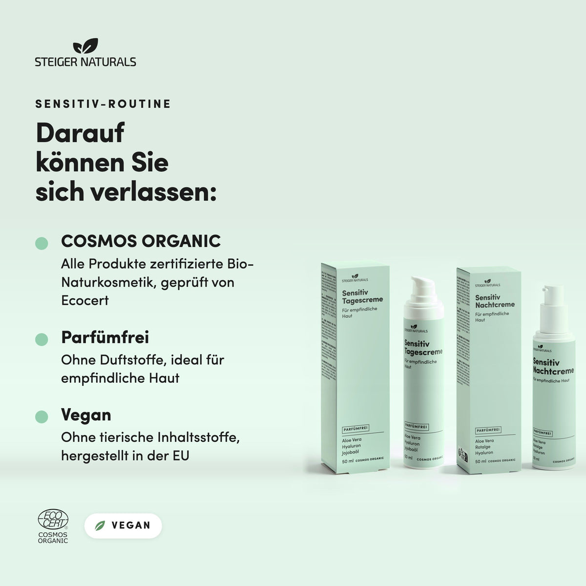 Sensitiv-Routine: zertifizierte Bio-Naturkosmetik, vegan