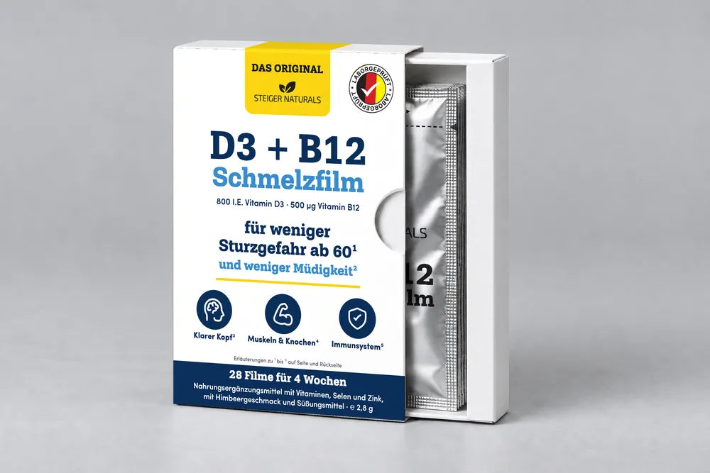 Schachtel D3 + B12 Schmelzfilm mit 28 Filmen