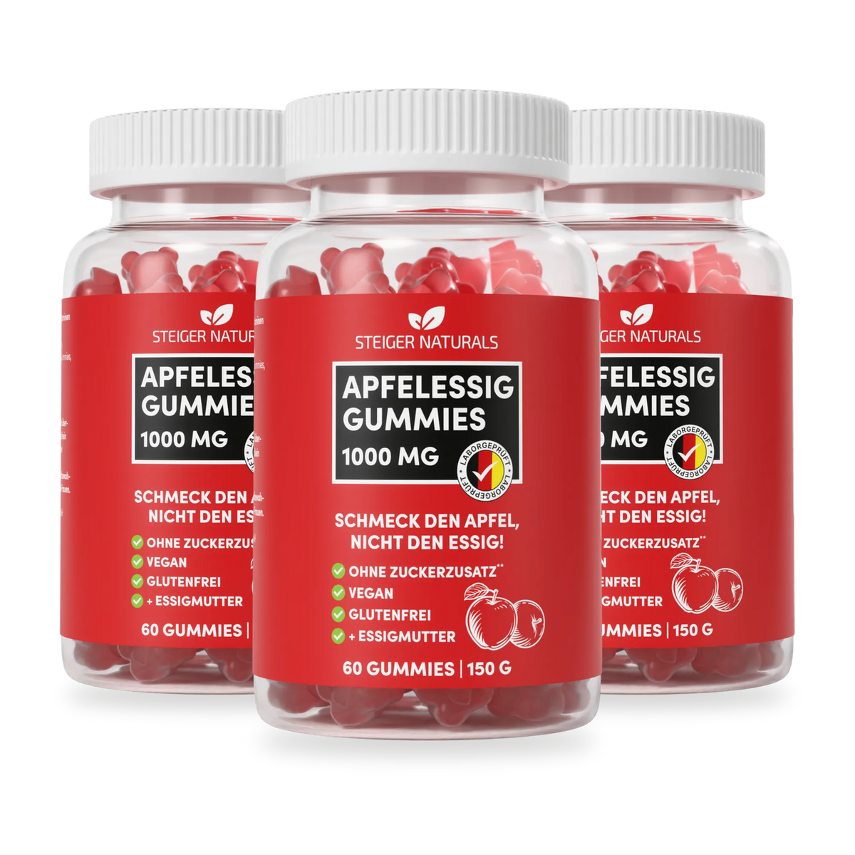 Apfelessig-Gummies 3er-Set